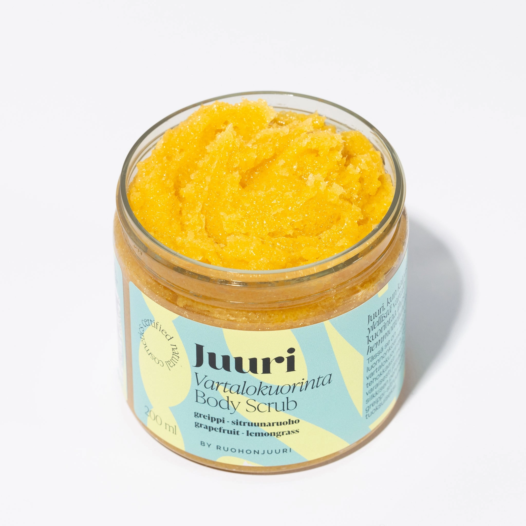 Juuri Body Scrub, Grapefruit-Lemongrass, 200 ml