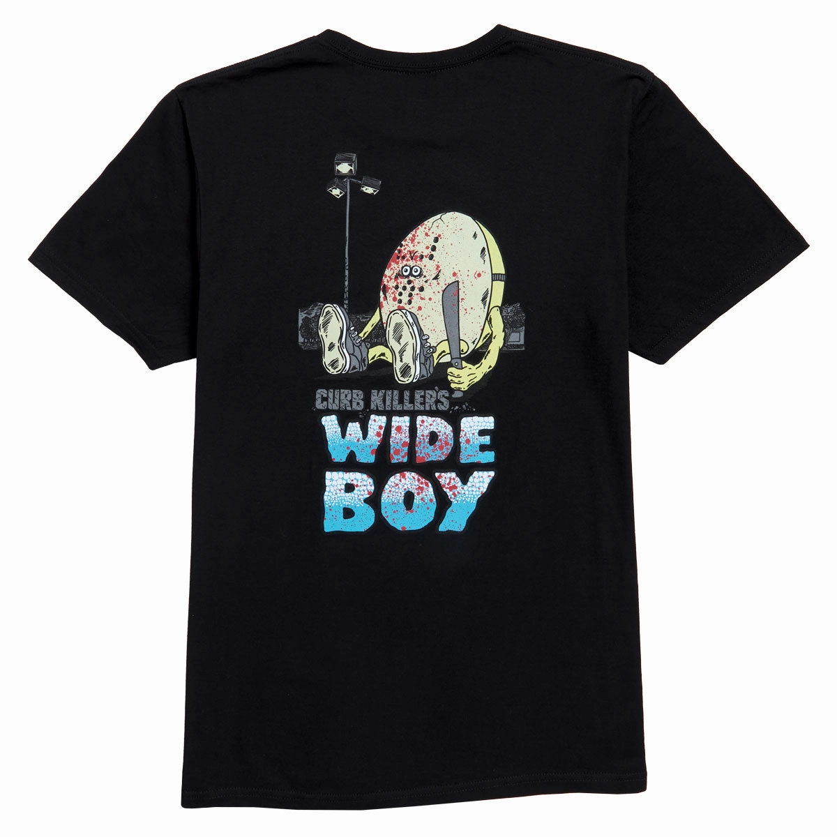 Kindergarten Gear Heroin Curb Killer Wide Boy T-Shirt - Black Outdoor Decor