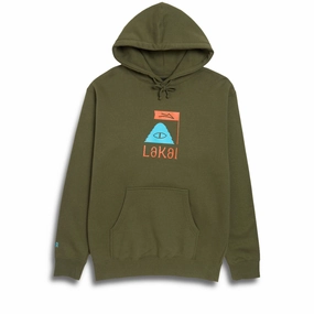 Kitchenware Lakai x Poler Summit Pull Over Hoodie - Olive Denim Basics