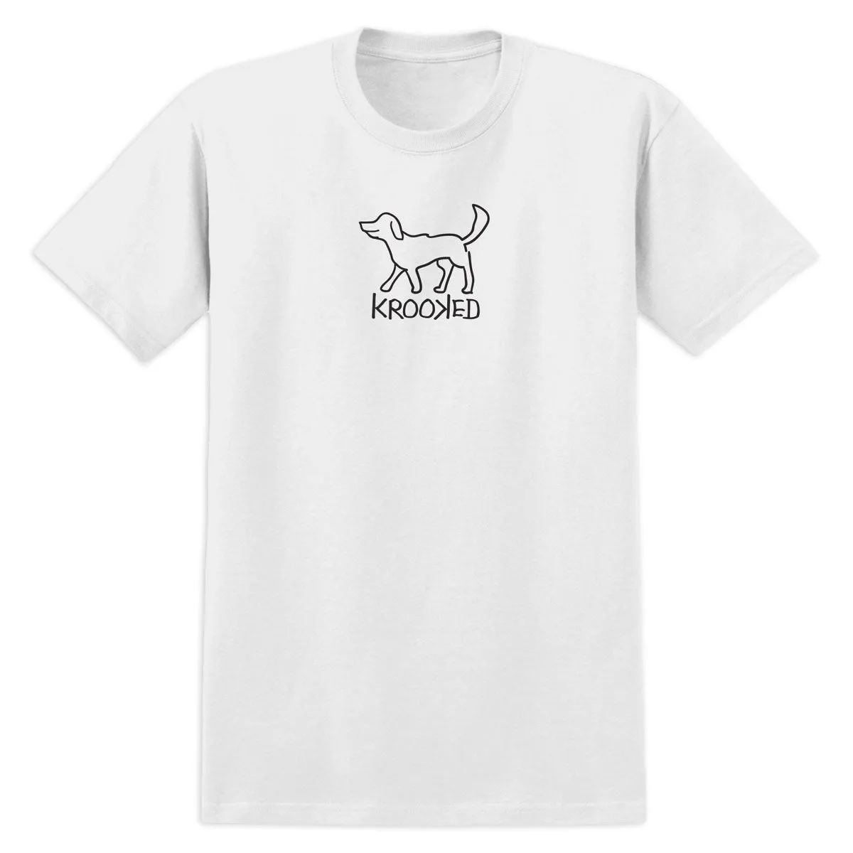 Krooked El Perro T-Shirt - White/Black Flags Boat Accessories