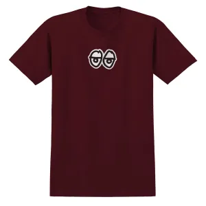 Krooked Eyes Lg T-Shirt - Burgundy/Black/White Print Stylish Footwear Stationery