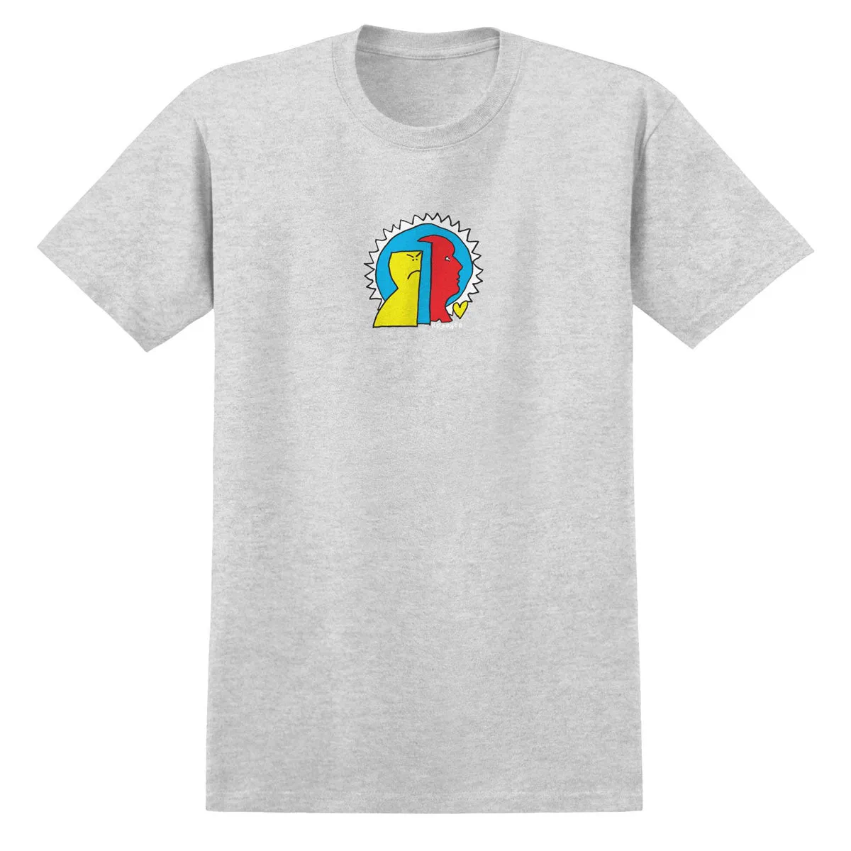 Krooked Mad Back Fill T-Shirt - Ash Grey/Multi Color Print Feminine Care TV Shows