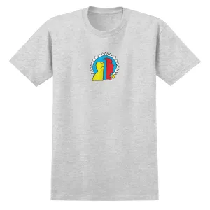Krooked Mad Back Fill T-Shirt - Ash Grey/Multi Color Print Feminine Care TV Shows