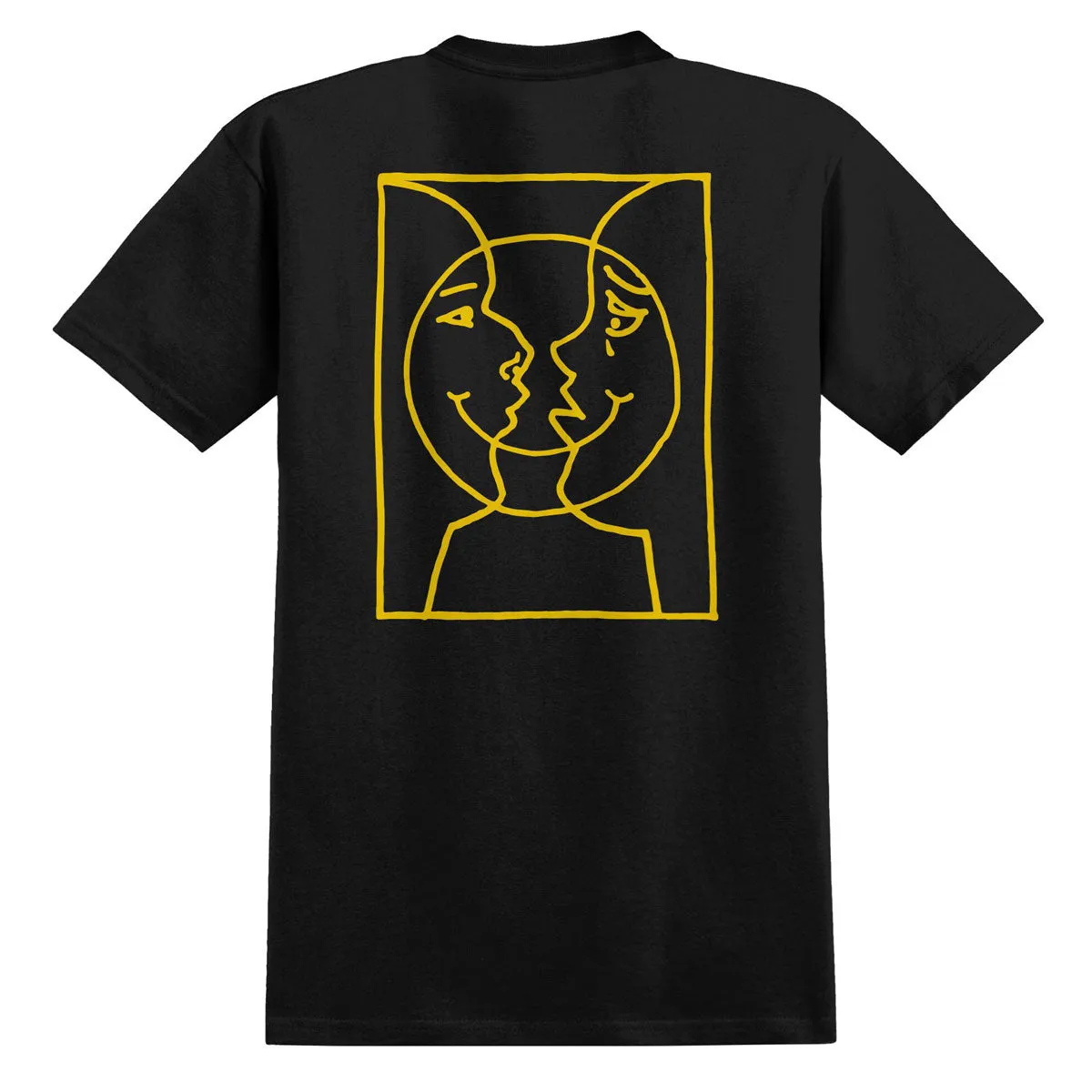 Krooked Moonsmile Raw T-Shirt - Black/Gold Prints Ratings Decorations