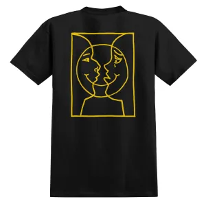 Krooked Moonsmile Raw T-Shirt - Black/Gold Prints Ratings Decorations