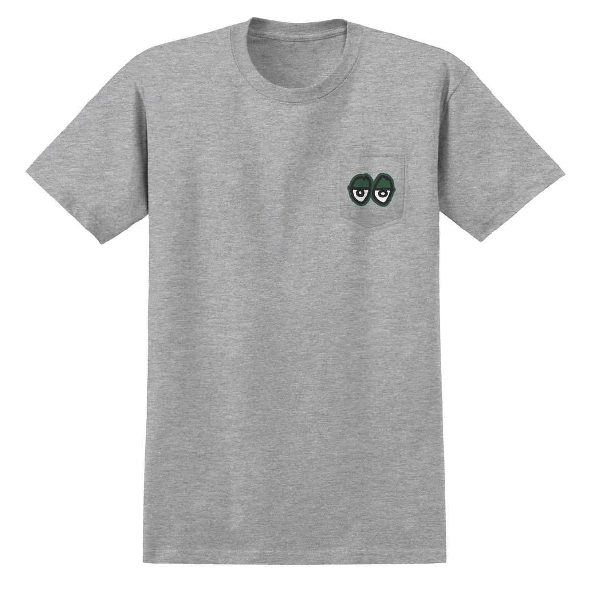 Krooked Strait Eyes Pocket T-Shirt - Sport Grey/Green/Black/White Prints Statues Art Prints