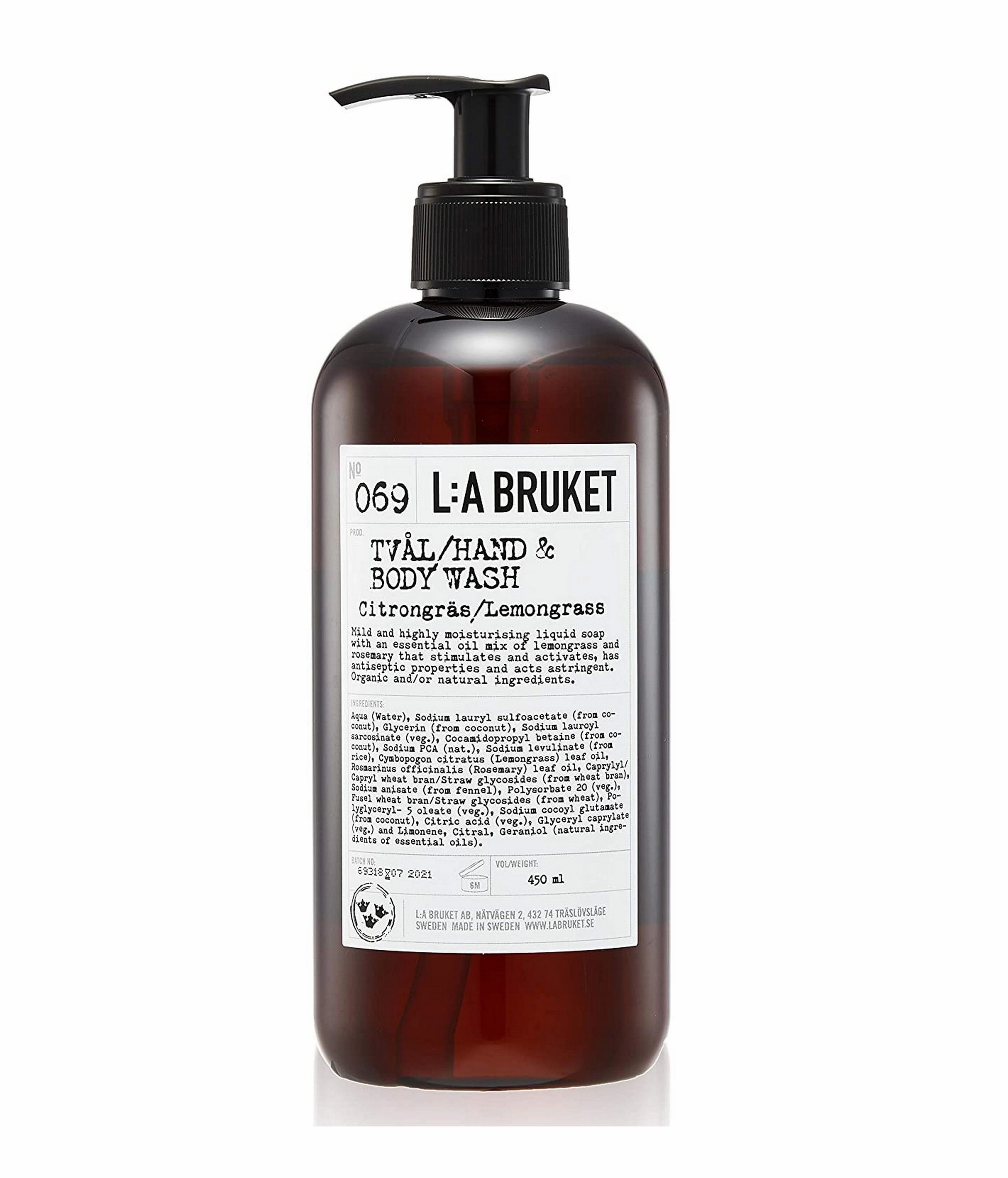 L:A Bruket No. 069 Lemongrass Liquid Soap 450 ml