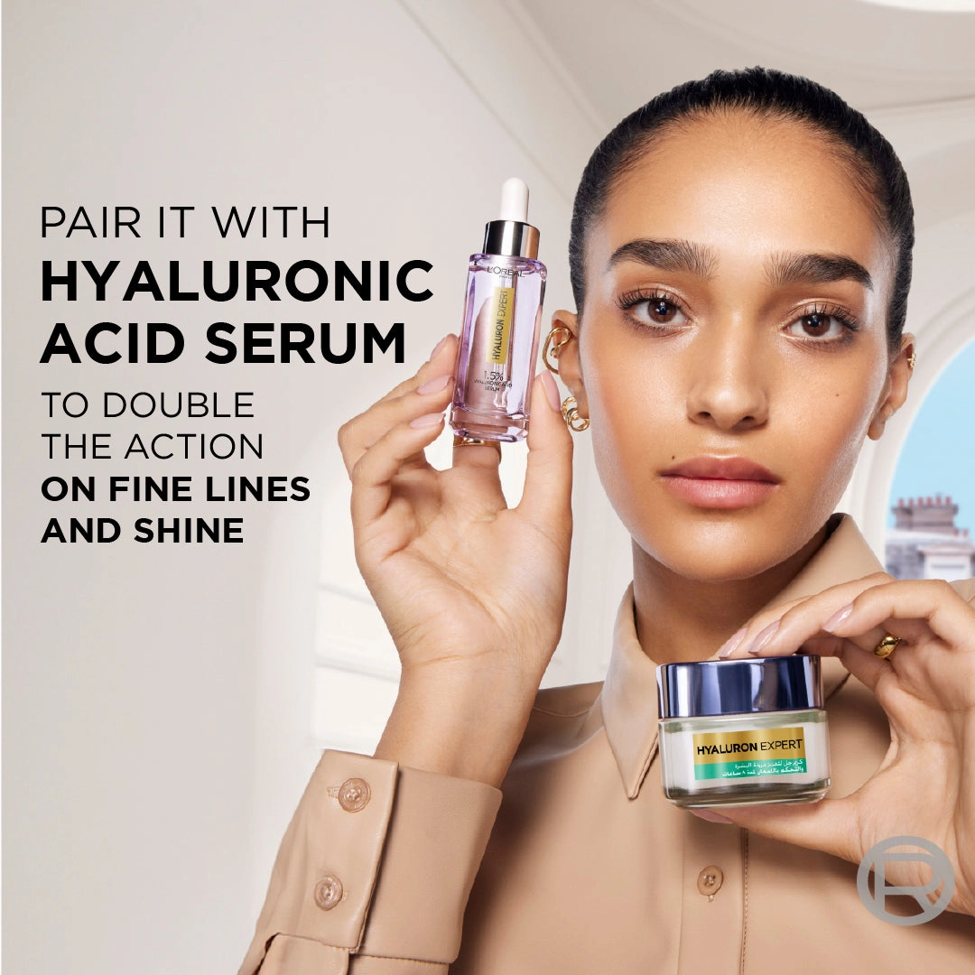 L'Oral Paris Hyaluron Expert Moisturiser and Anti-Aging 8h Shine Control Replumping Gel -Cream