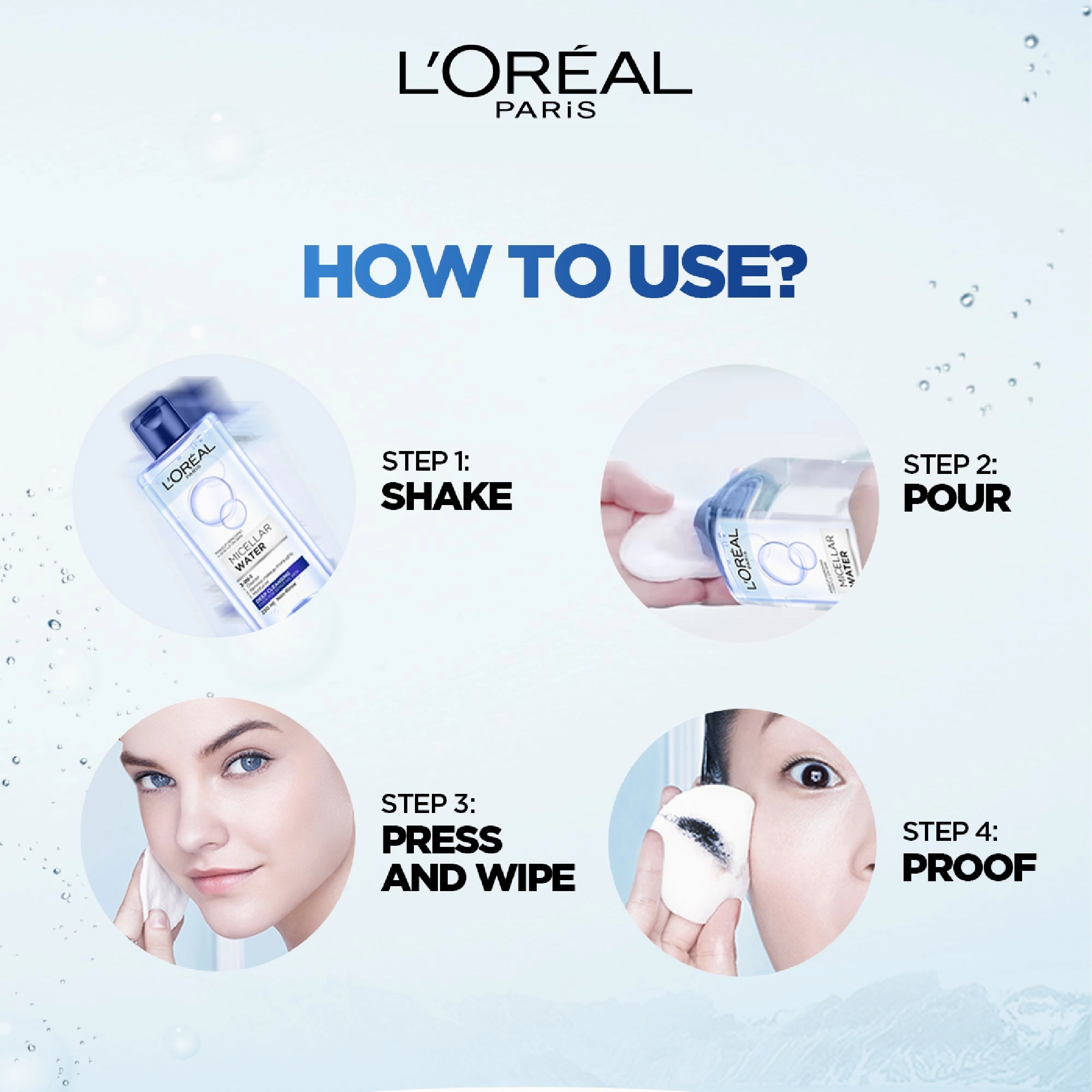 L'Oral Paris Micellar Bi Phase for Waterproof Makeup & Deep Cleansing 400ml