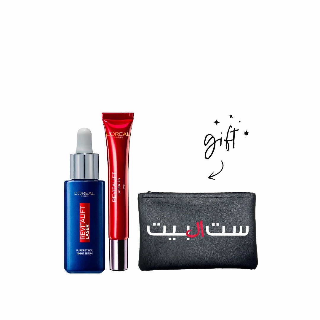 L'Oral Paris Revitalift Eye And Night Cream Bundle   Free Pouch
