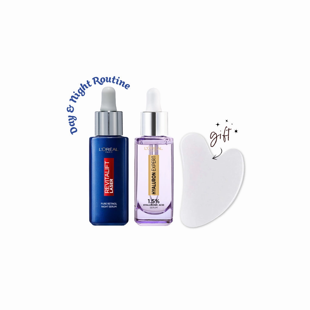 L'Oral Paris Revitalift x Hyaluron Bundle   Free Gua Sha