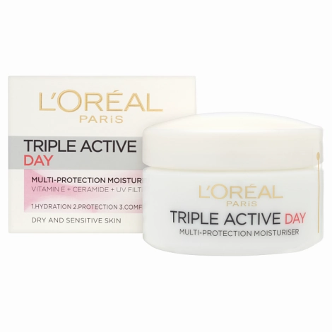 L'Oreal Paris Triple Active Day Cream Dry & Sensitive - 50ml