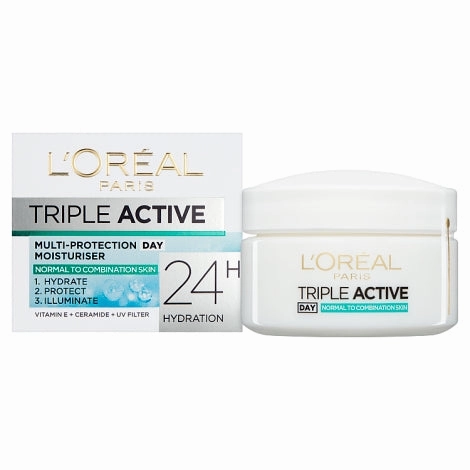 L'Oreal Paris Triple Active Day Moisturiser Normal to Combination Skin 50ml
