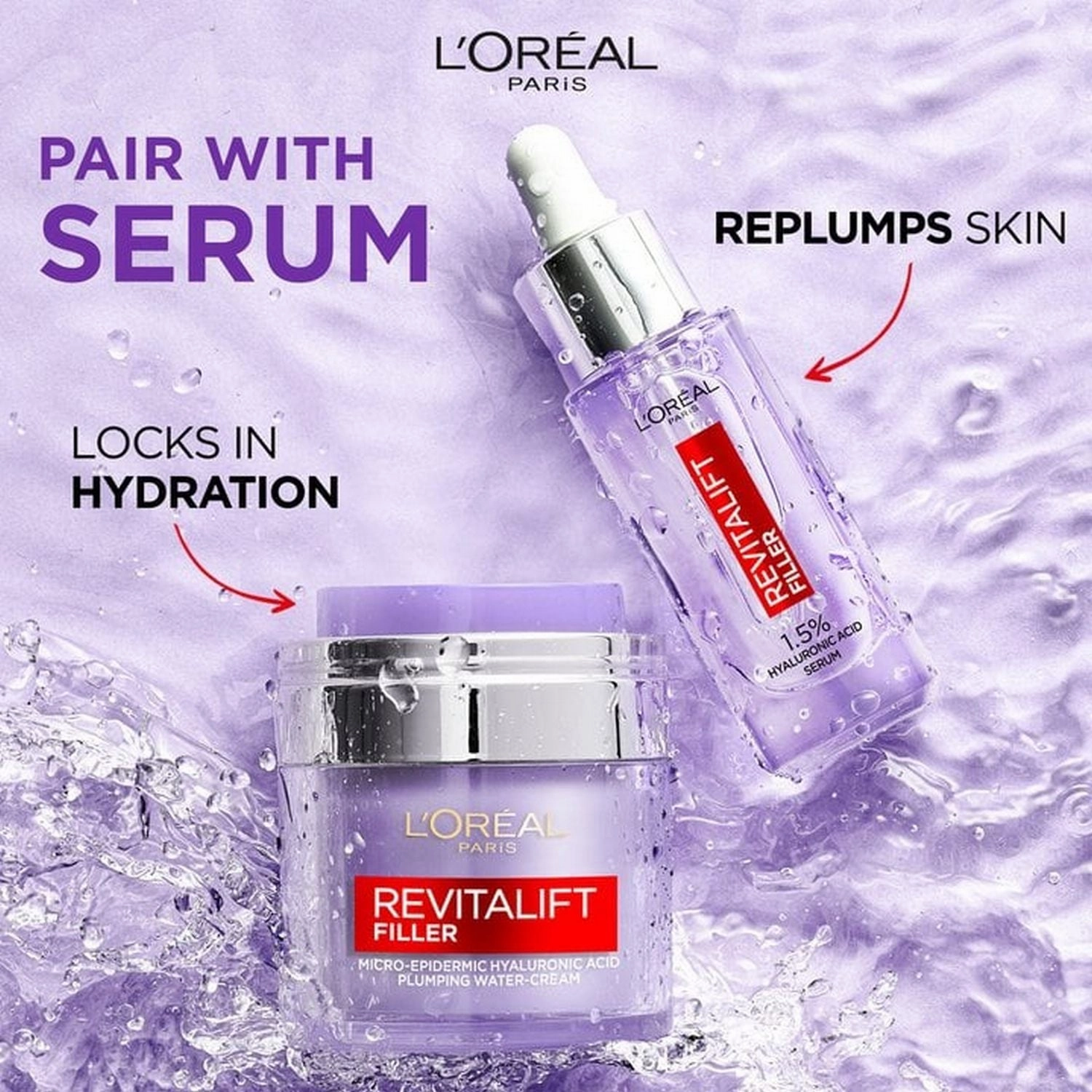 L'Oreal Revitalift Filler Plumping Water Cream 50ml