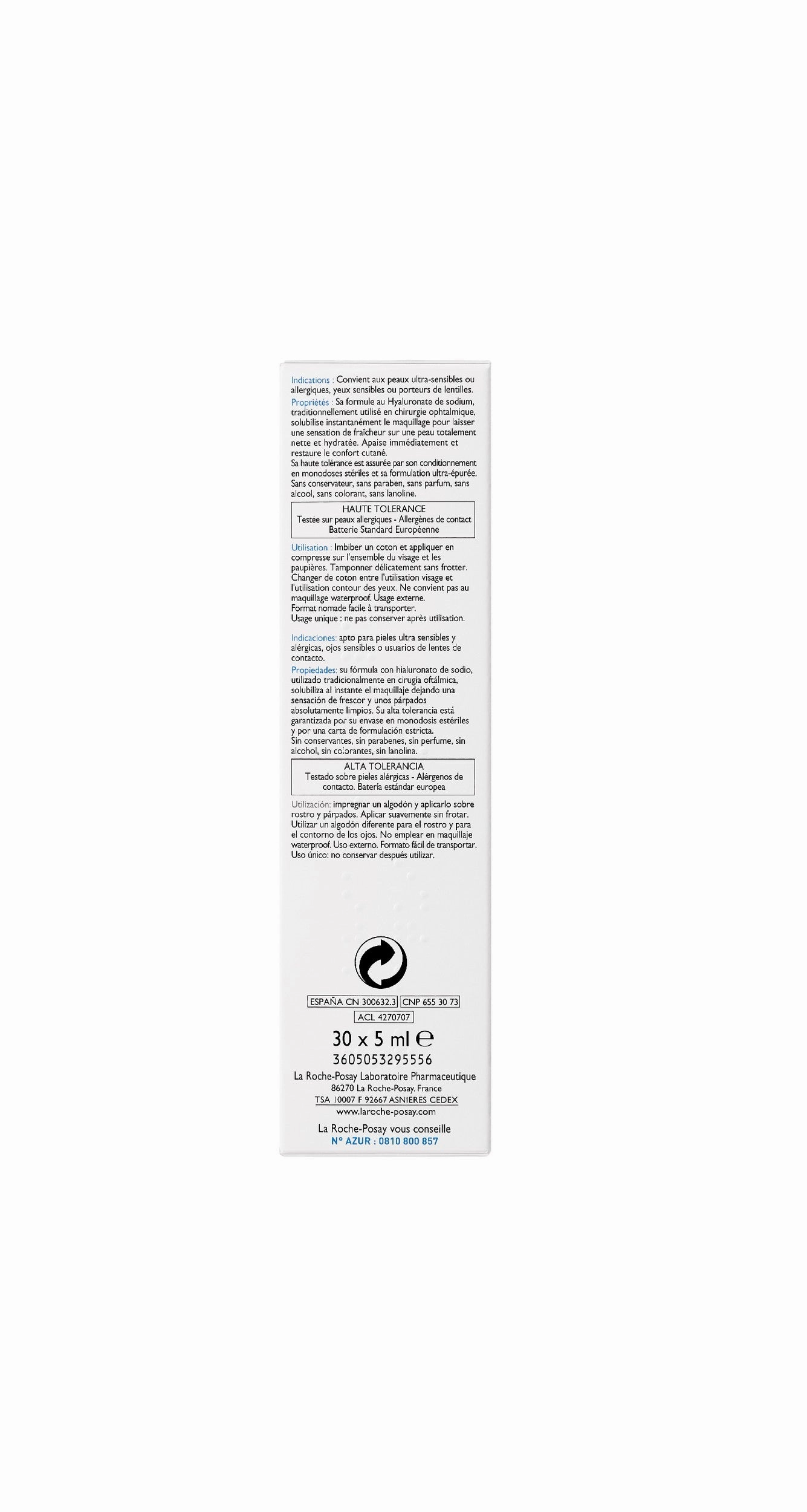 La Roche Posay Toleriane Monodose Eye Make-Up Remover 30 x 5ml
