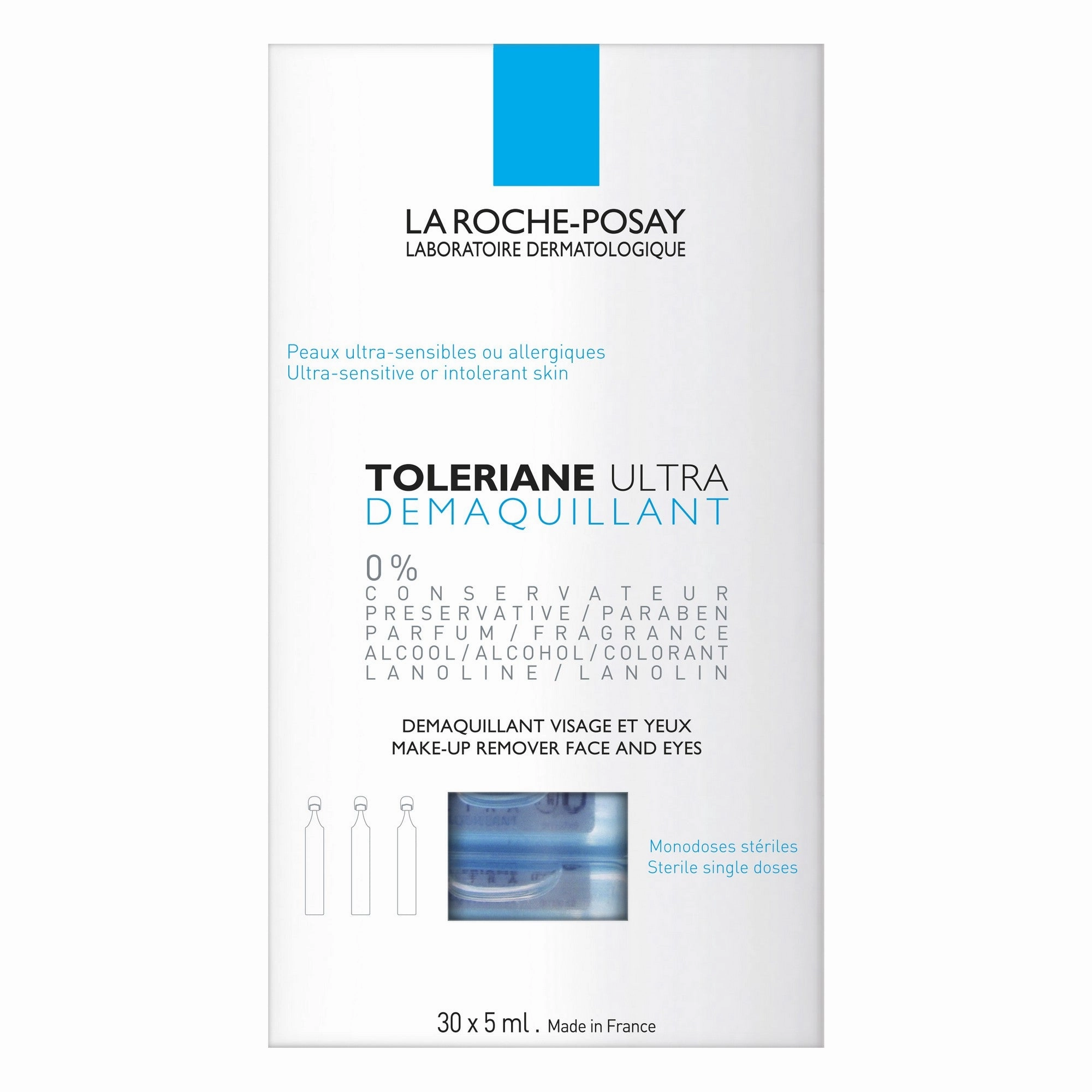 La Roche Posay Toleriane Monodose Eye Make-Up Remover 30 x 5ml