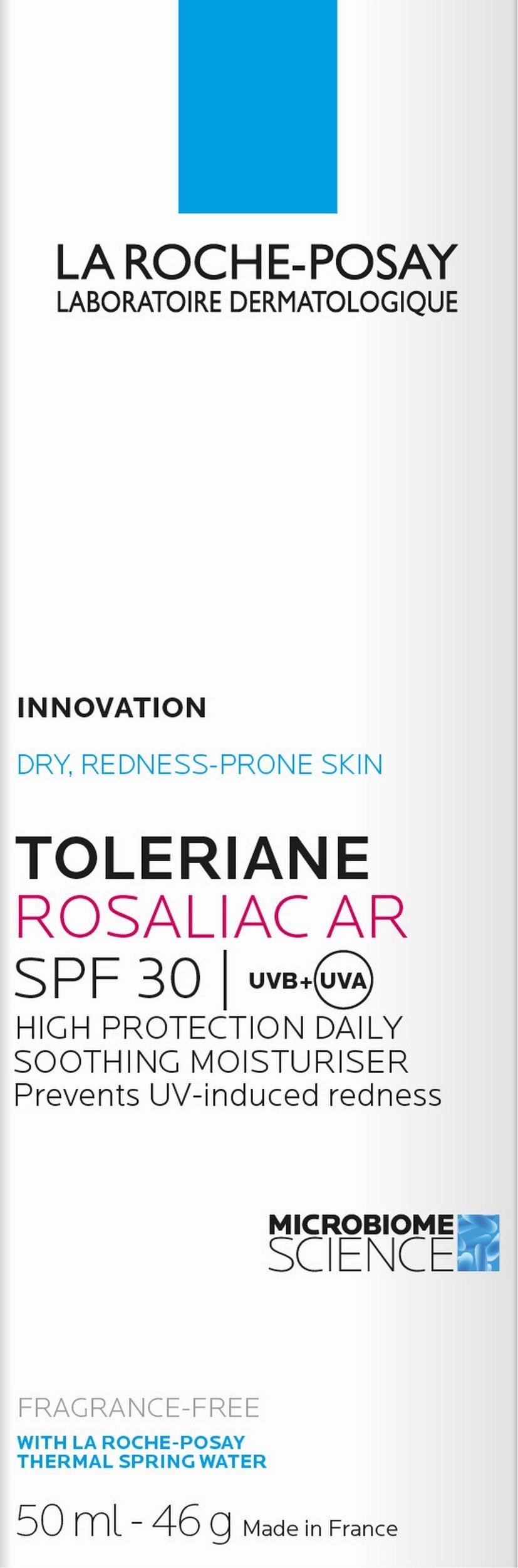 La Roche Posay Toleriane Rosaliac AR SPF30 Moisturiser for Dry, Redness-Prone Skin 50ml