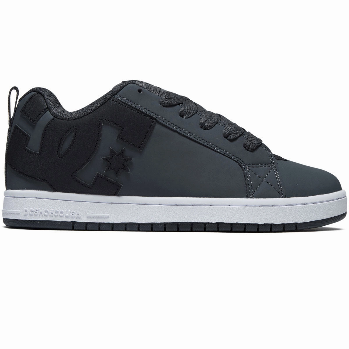Labels DC Court Graffik Shoes - Dark Grey/Black/White Flowers