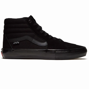 Labels Vans Skate Sk8-hi Shoes - Black/Black Fan Gear