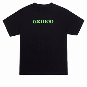 Lace Trim GX1000 OG Logo T-Shirt - Black/Green Font Beauty Products