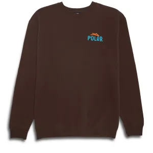 Lakai x Poler Lakai Vibes Crewneck Sweater - Chocolate Planters Training Gear