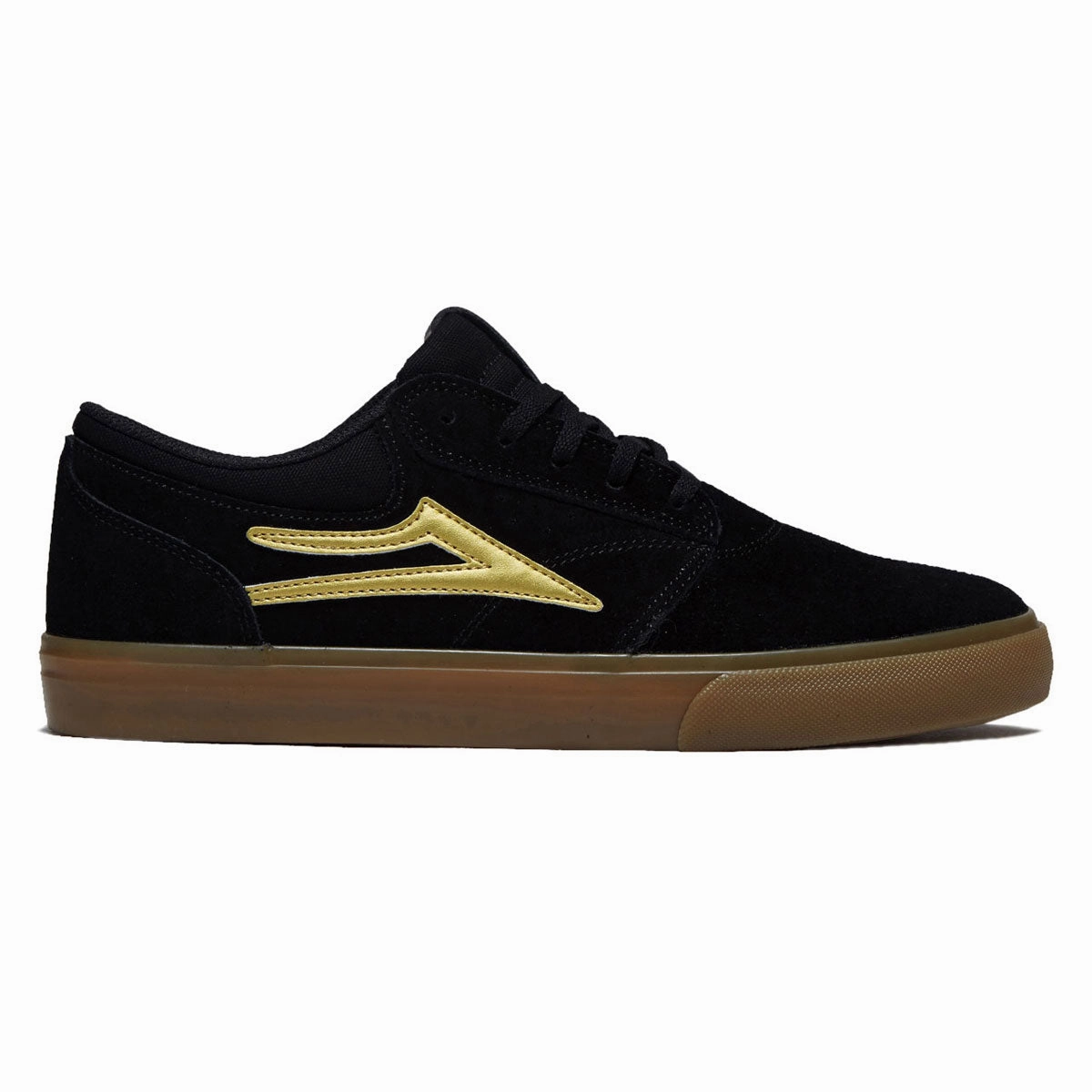 Lakai Griffin Shoes - Black/Gold Suede Football Cards Hotels