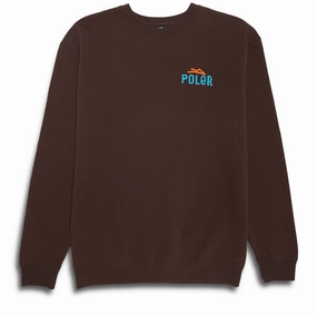 Lakai x Poler Lakai Vibes Crewneck Sweater - Chocolate Planters Training Gear