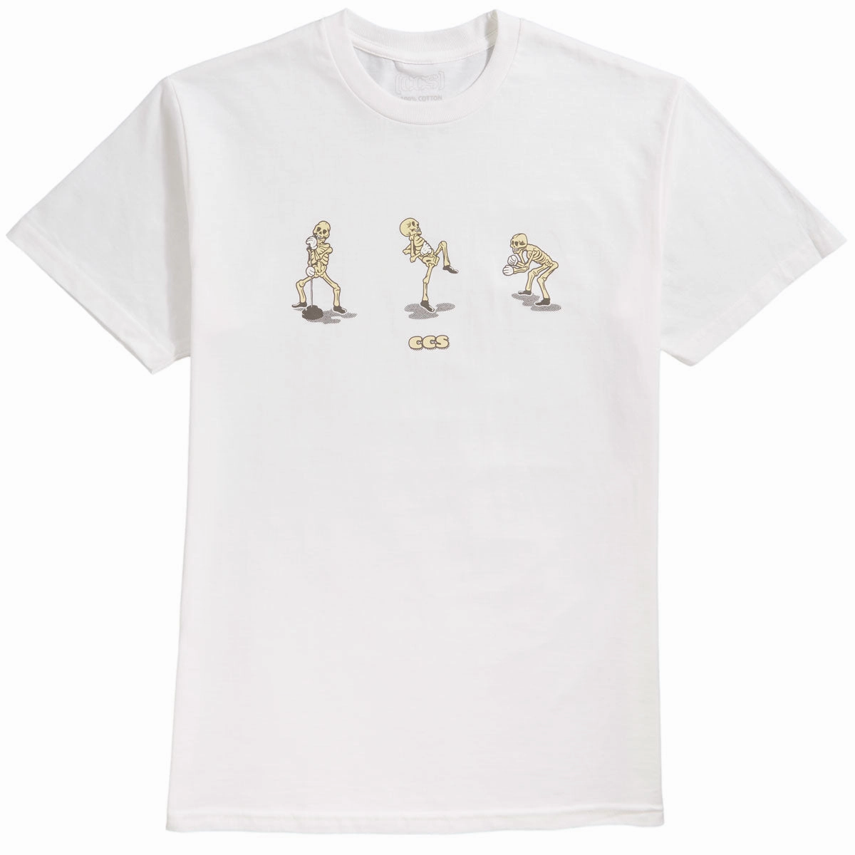 Language Learning CCS Vine Skeleton T-Shirt - White/Bone/Noir Fashion Basics