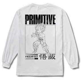 Language Learning Primitive x Dragon Ball Z Vengeance Long Sleeve T-Shirt - White Tissue Paper