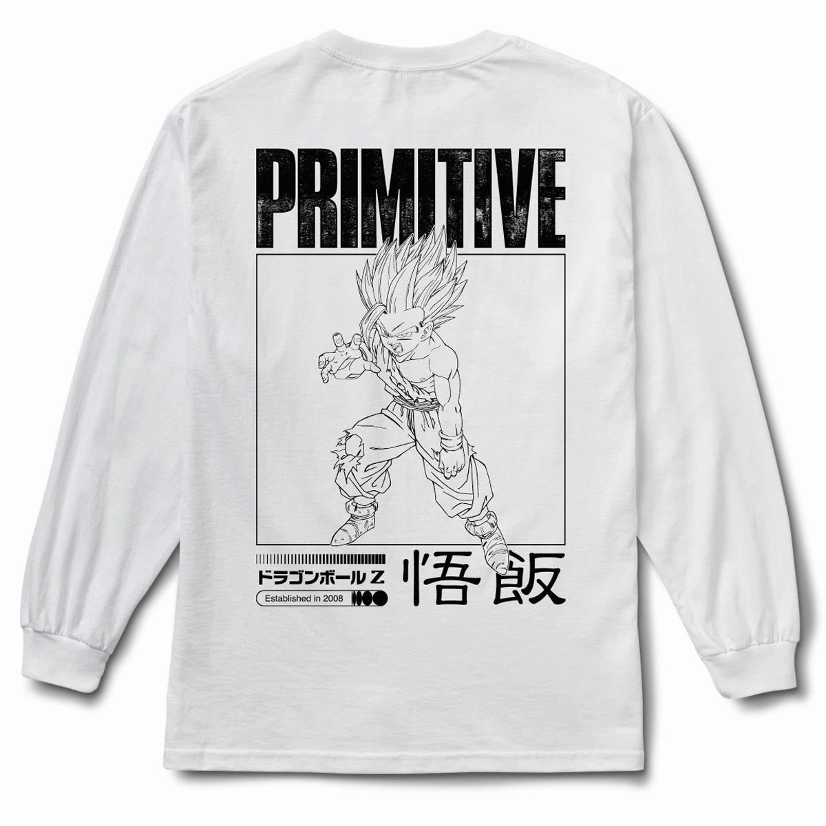Language Learning Primitive x Dragon Ball Z Vengeance Long Sleeve T-Shirt - White Tissue Paper
