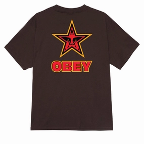 Laundry Detergent Obey Star T-Shirt - Java Brown Pool Supplies