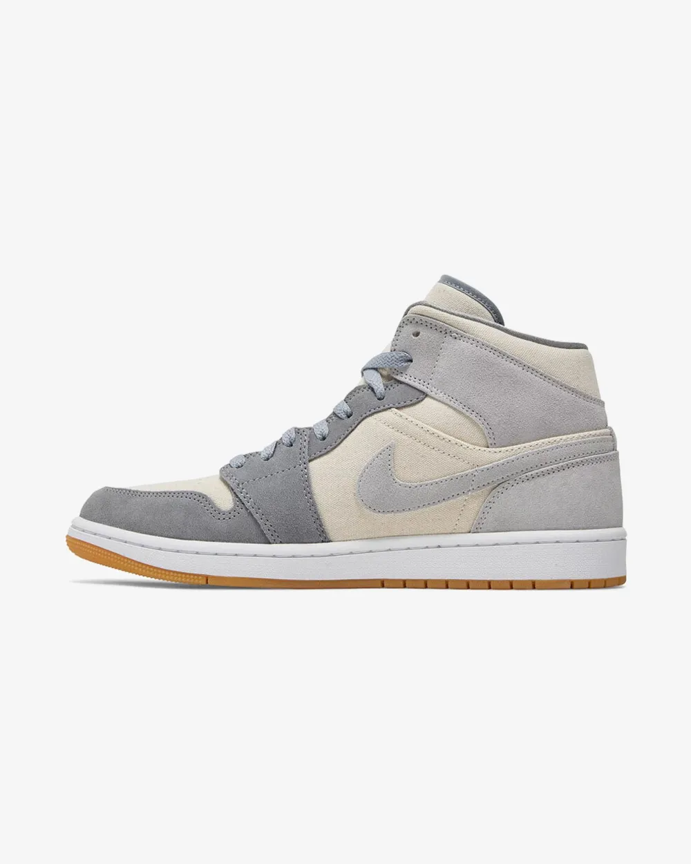 Layered Look NIKE AIR JORDAN1 MID SE COCONUT MILK PARTICLE GREY