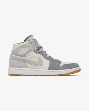 NIKE AIR JORDAN1 MID SE COCONUT MILK PARTICLE GREY Premium Quality Stretchy Material