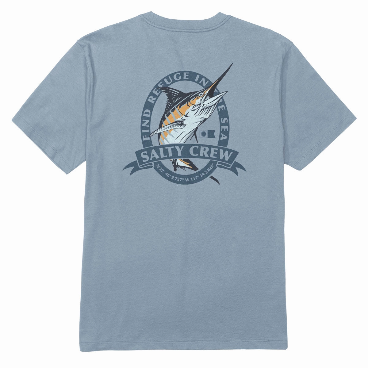 Learning Toys Salty Crew Bill Club T-Shirt - Blue Fog Streaming Services