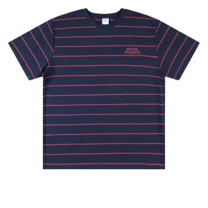 Leather Goods Rivvia Projects Stripe T-Shirt - Dark Blue/Red Tires