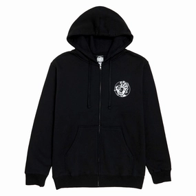 Lightweight Gear Santa Cruz Hand Dot Zip Up Hoodie - Black Theater