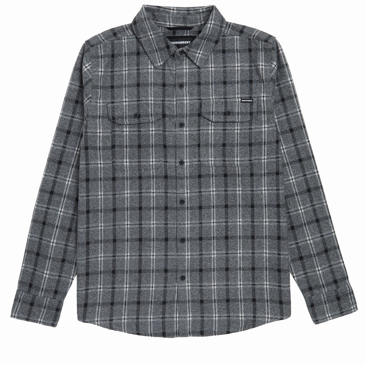 Limited Edition Independent Belmont Long Sleeve Flannel Shirt - Grey/Black Education