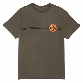 Limited Edition Santa Cruz Classic Dot T-Shirt - Olive Beverages