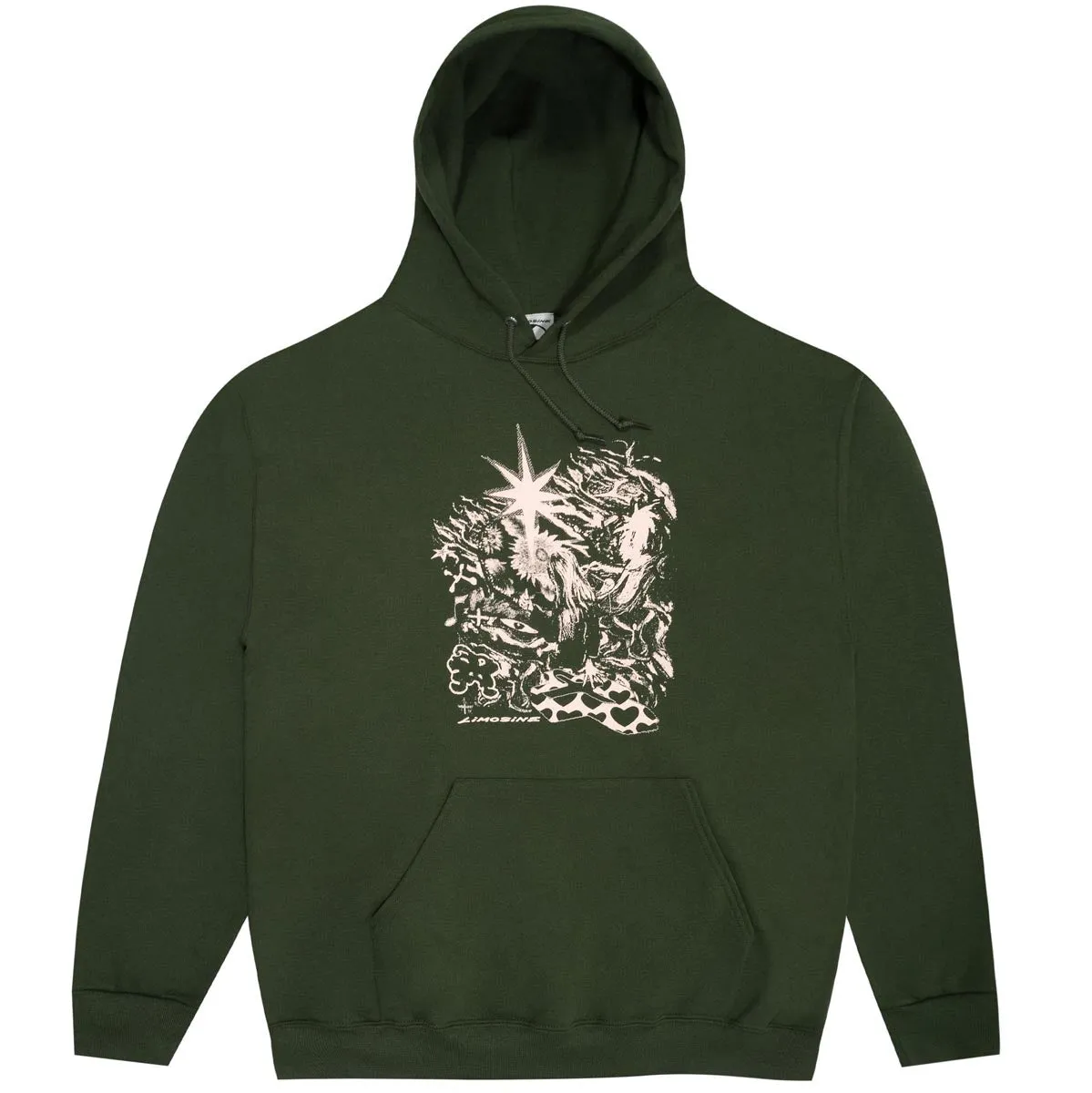 Limosine Hail Fail Hoodie - Army Green Versatile Pieces Hats