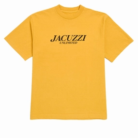 Linen Apparel Jacuzzi Unlimited Flavor T-Shirt - Golden Glow/Black Linen Apparel