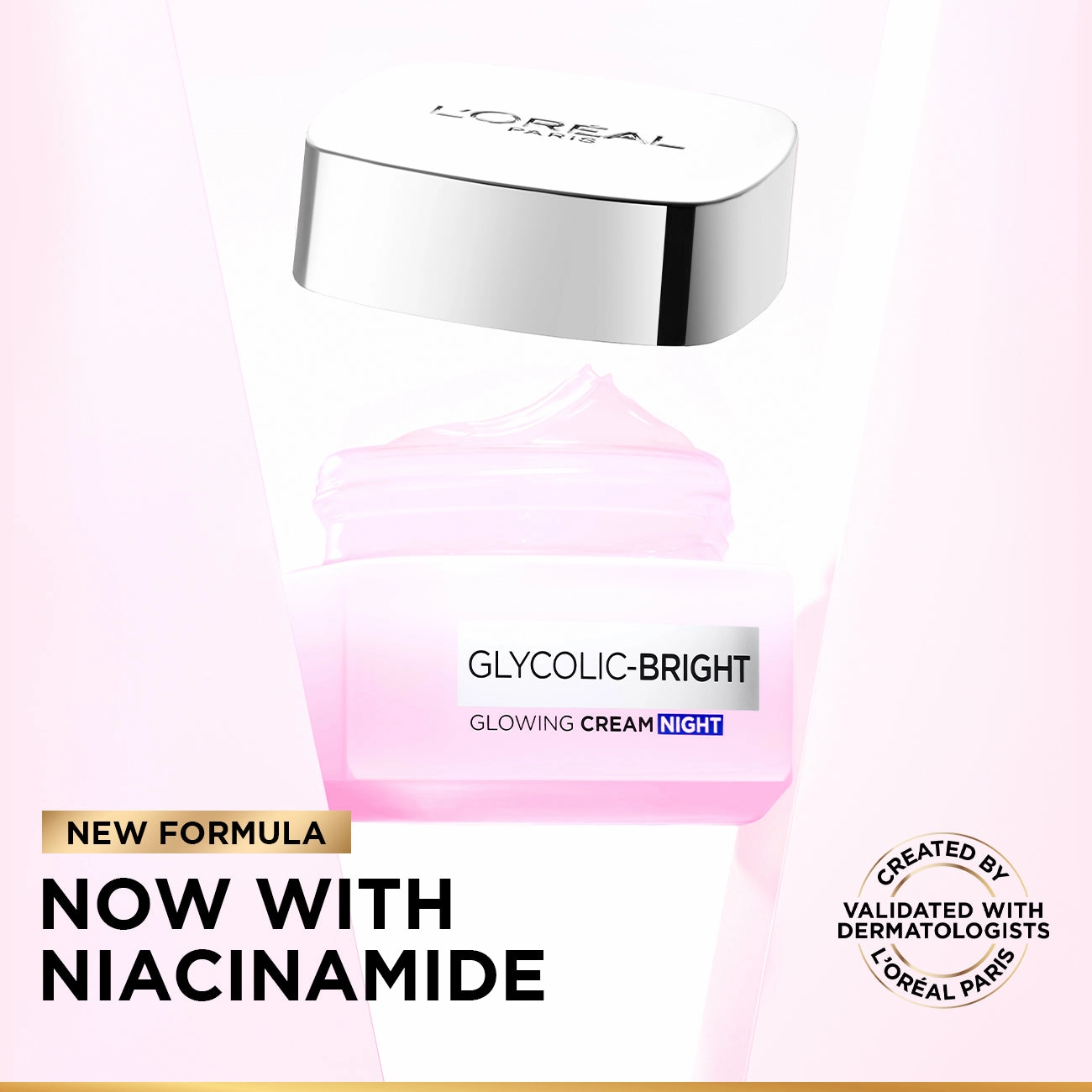 LOral Paris Glycolic Bright Glowing And Brightening Night Cream With Glycolic Acid For Boosting Overnight 50ml