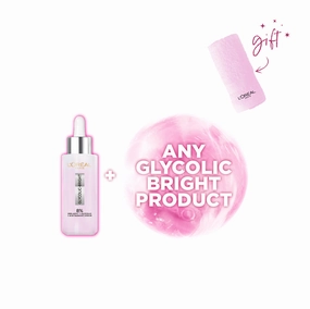 LOral Paris Glycolic Bright Serum with 8% Melasyl Routine Bundle   Free Towels