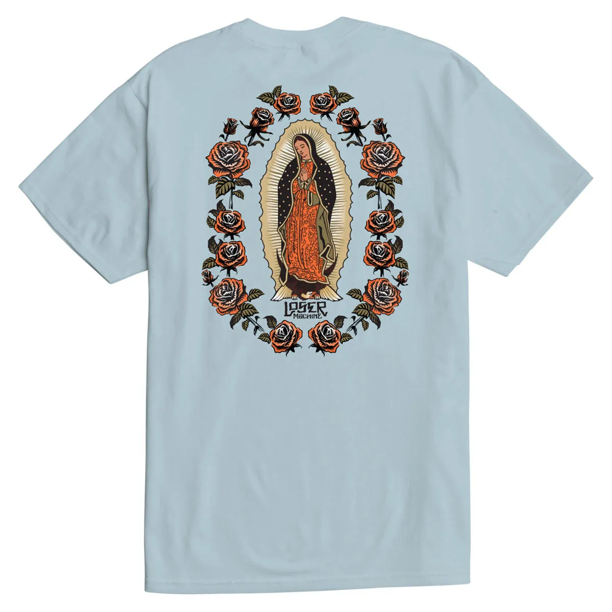 Loser Machine Tranquility T-Shirt - Light Blue Flowers Polyester Blend