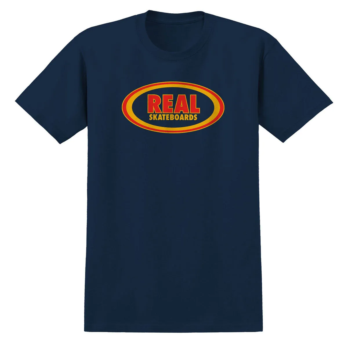 Loungewear Real Oval T-Shirt - True Navy/Red/Gold Print Consoles