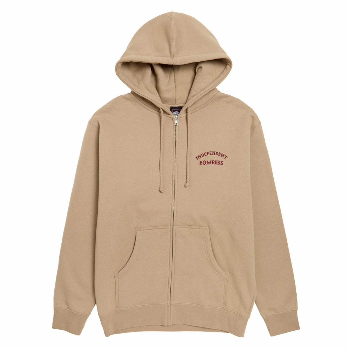 Loungewear Independent Bombers Zip Hoodie - Sandstone Sporting Events