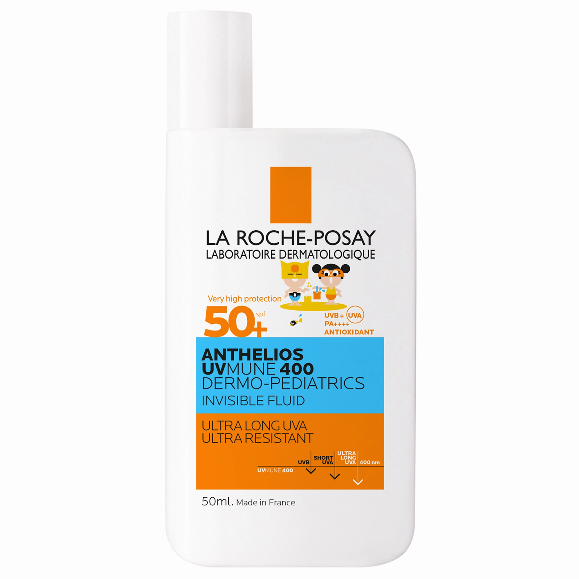 LRP Anthelios UVmune 400 Dermo Pediatrics Ultra Light Invisible Fluid SPF50  50ML