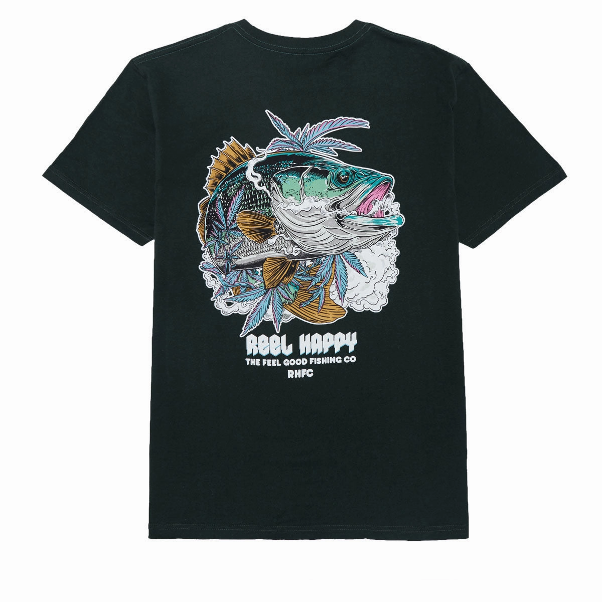 Magazines Reel Happy Smokey Vibes T-Shirt - Forest Green Soap