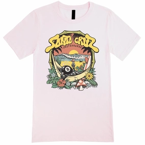 Magazines Santa Cruz Womens Winkowski 8Baller Trip Front T-Shirt - Soft Pink Graphic Design