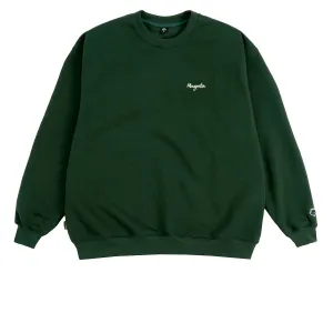 Magenta Script Crewneck Sweatshirt - Green Scarves Hospitality Supplies