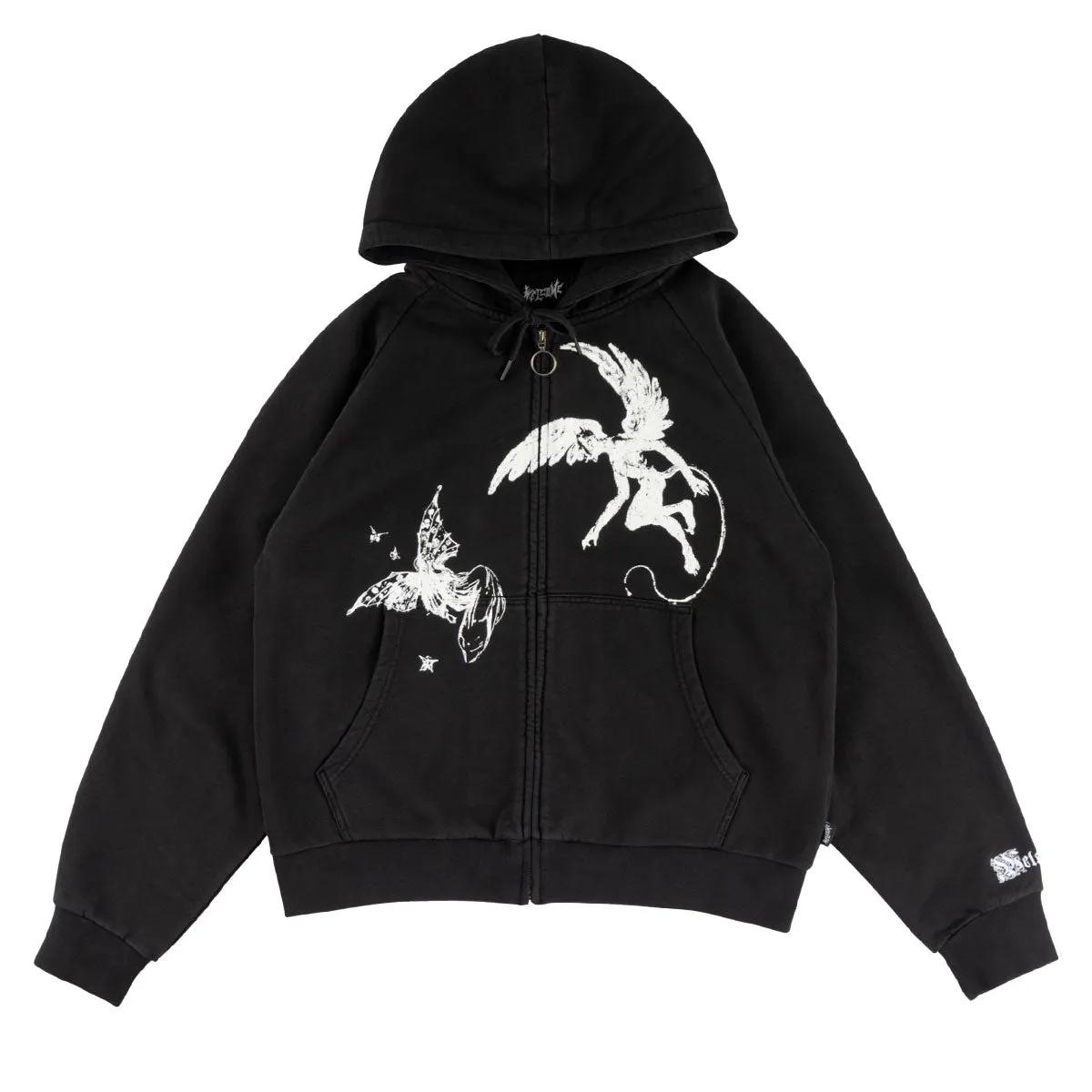 Makeup Removers Welcome Duality Cropped Zip Hoodie - Black Magazines